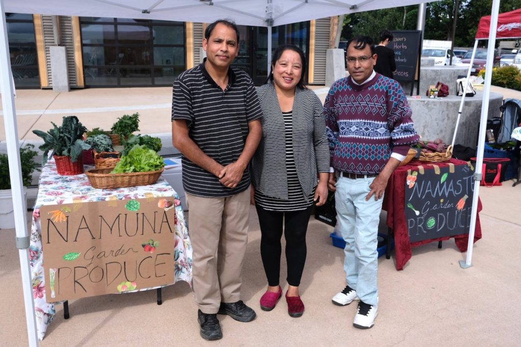 Namaste Community Garden and Namuna Garden growers sell their produce at Tukwila Village Farmers Market.